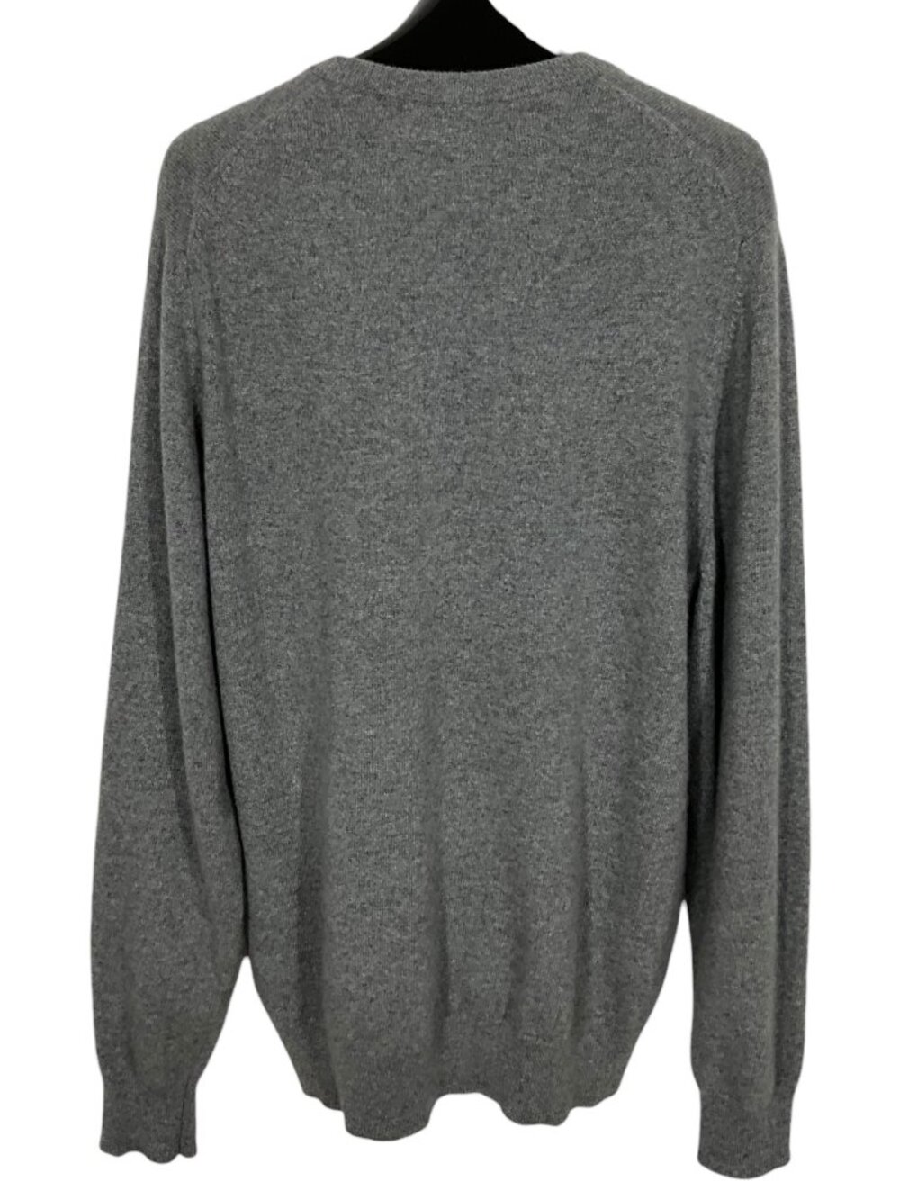 Brooks Brothers 3-Ply Cashmere V-Neck Sweater XL Gray Fall Quiet Luxury - Picture 3 of 12